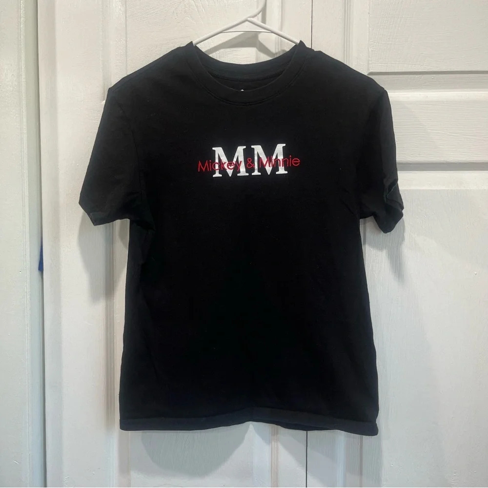 Mickey & Minnie black short sleeve tshirt
